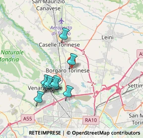 Mappa Via Volpiano, 10071 Borgaro Torinese TO, Italia (3.43)