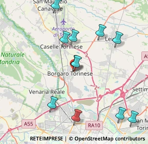 Mappa Via Volpiano, 10071 Borgaro Torinese TO, Italia (4.30455)