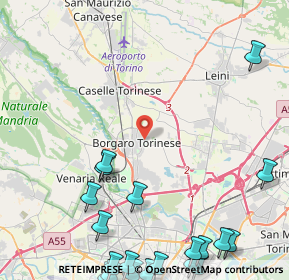 Mappa Via Volpiano, 10071 Borgaro Torinese TO, Italia (6.9115)