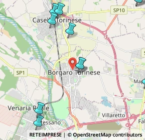 Mappa Via Ciriè, 10071 Borgaro Torinese TO, Italia (2.85182)
