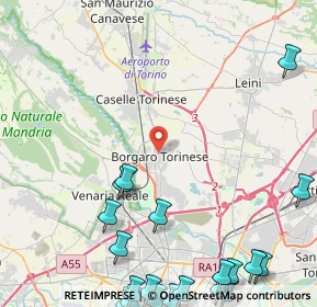 Mappa Via Ciriè, 10071 Borgaro Torinese TO, Italia (6.9365)