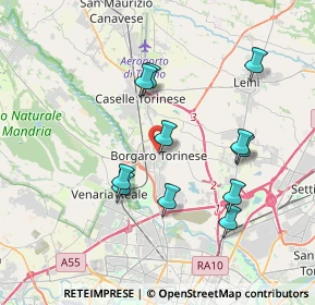 Mappa Via Ciriè, 10071 Borgaro Torinese TO, Italia (3.53182)