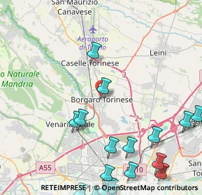 Mappa Via Ciriè, 10071 Borgaro Torinese TO, Italia (6.3675)