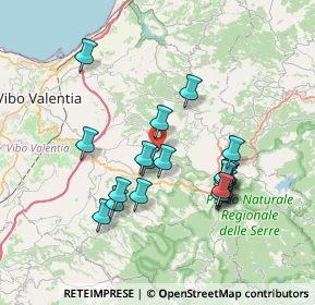 Mappa SP60, 89834 Pizzoni VV, Italia (7.4945)