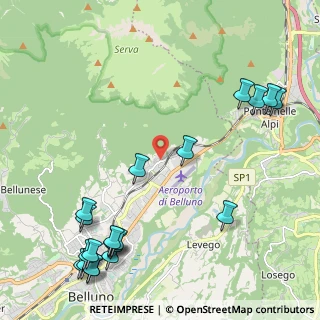 Mappa Via Fontanelle, 32100 Belluno BL, Italia (2.9195)