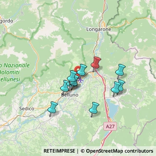 Mappa Via Fontanelle, 32100 Belluno BL, Italia (5.61)