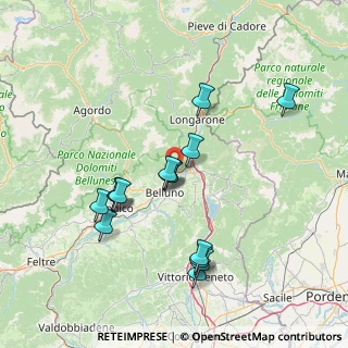 Mappa Via Fontanelle, 32100 Belluno BL, Italia (14.288)