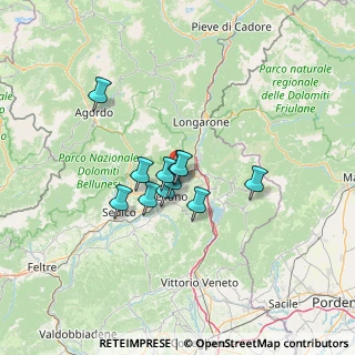 Mappa Via Fontanelle, 32100 Belluno BL, Italia (8.69909)