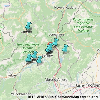 Mappa Via Fontanelle, 32100 Belluno BL, Italia (10.94714)
