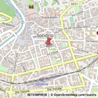 Mappa Via Cesare Battisti,  18, 23100 Sondrio, Sondrio (Lombardia)