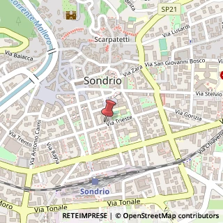 Mappa Via Trieste, 19, 23100 Sondrio, Sondrio (Lombardia)