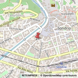 Mappa Via Colonnello Alessi, 12, 23100 Sondrio, Sondrio (Lombardia)