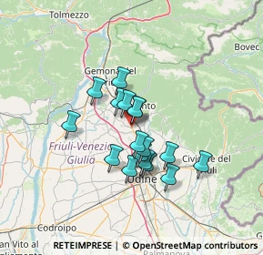 Mappa Via Gian Giacomo Marinoni, 33010 Cassacco UD, Italia (9.84294)