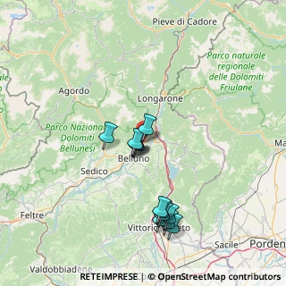 Mappa Via Mariano Tonegutti, 32100 Belluno BL, Italia (13.59923)