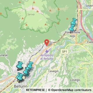 Mappa Via Mariano Tonegutti, 32100 Belluno BL, Italia (3.44733)