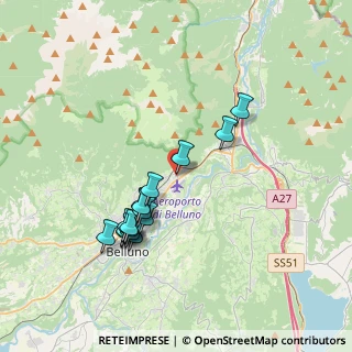 Mappa Via Mariano Tonegutti, 32100 Belluno BL, Italia (3.465)