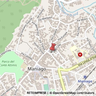 Mappa Via Colle, 1, 33085 Maniago, Pordenone (Friuli-Venezia Giulia)