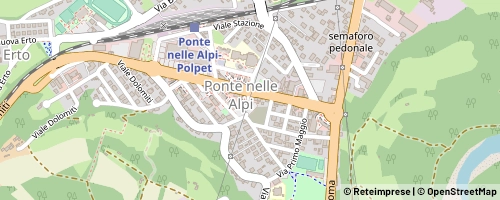 Mappa Ponte nelle Alpi