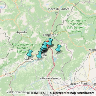 Mappa Via 4 Aprile, 32014 Ponte Nelle Alpi BL, Italia (6.04167)