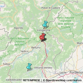 Mappa Via 4 Aprile, 32014 Ponte Nelle Alpi BL, Italia (39.30846)