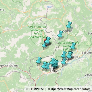 Mappa Via Roma, 38054 Tonadico TN, Italia (14.509)