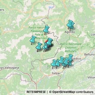 Mappa Via Roma, 38054 Tonadico TN, Italia (10.7265)