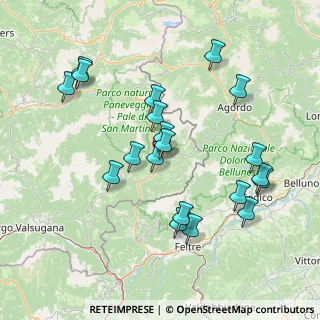 Mappa Via Roma, 38054 Tonadico TN, Italia (15.4225)