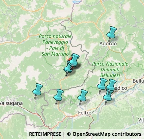 Mappa Via Lucian Sorelle, 38054 Tonadico TN, Italia (11.37583)