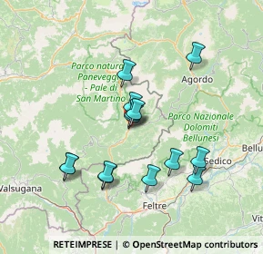 Mappa Via Lucian Sorelle, 38054 Tonadico TN, Italia (12.50429)