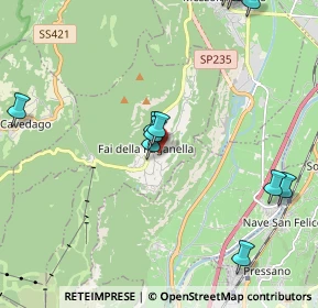Mappa Via ai Dossi., 38010 Fai della Paganella TN, Italia (3.101)