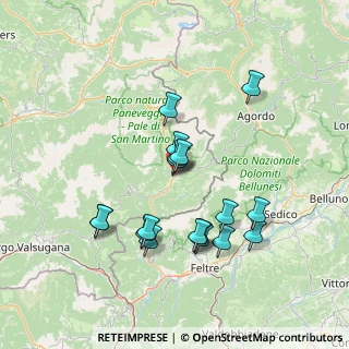 Mappa Via Montegrappa, 38054 Fiera di Primiero TN, Italia (13.37889)
