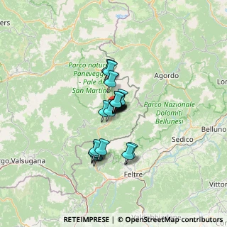 Mappa Via Montegrappa, 38054 Fiera di Primiero TN, Italia (7.8755)