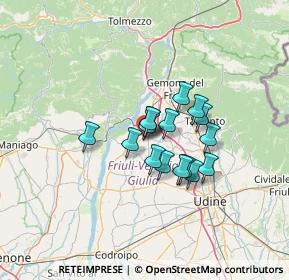 Mappa Via San Martino, 33030 Majano UD, Italia (8.65125)