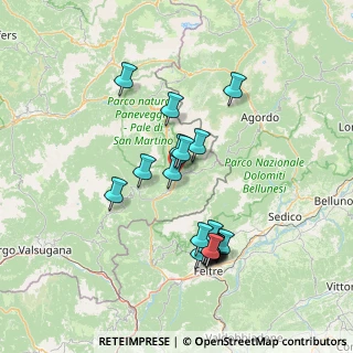 Mappa Via San Francesco, 38054 Fiera di Primiero TN, Italia (13.6485)