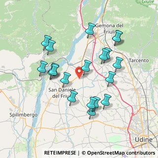 Mappa Via del Falegname, 33030 Majano UD, Italia (7.2375)