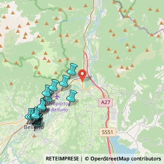 Mappa Via dei Martiri, 32014 Ponte Nelle Alpi BL, Italia (5.4225)