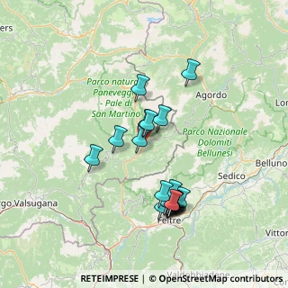 Mappa Via Giuseppe Garibaldi, 38054 Fiera di Primiero TN, Italia (13.596)