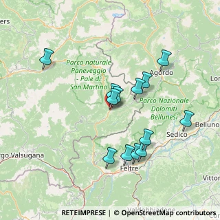 Mappa Via Clarofonte, 38054 Fiera di Primiero TN, Italia (13.68385)