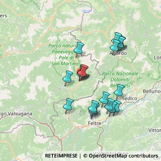 Mappa Via Clarofonte, 38054 Fiera di Primiero TN, Italia (14.13053)
