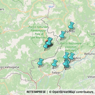 Mappa Via Clarofonte, 38054 Fiera di Primiero TN, Italia (11.7075)