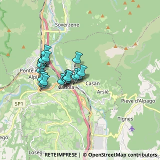 Mappa Cal di Mezzo, 32014 Ponte Nelle Alpi BL, Italia (1.4075)