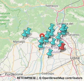 Mappa 33094 Pinzano al Tagliamento PN, Italia (10.99167)