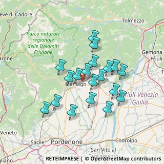 Mappa Via Pradis, 33092 Fanna PN, Italia (11.68895)