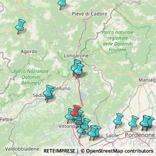 Mappa Via Soccher, 32014 Ponte nelle Alpi BL, Italia (23.081)