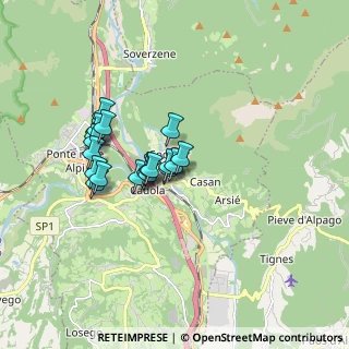 Mappa Via Soccher, 32014 Ponte nelle Alpi BL, Italia (1.3445)
