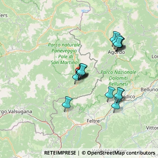 Mappa Località Primiero, 38054 Primiero San Martino di Castrozza TN, Italia (12.61647)