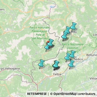 Mappa Località Primiero, 38054 Primiero San Martino di Castrozza TN, Italia (12.87667)