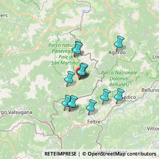 Mappa Località Primiero, 38054 Primiero San Martino di Castrozza TN, Italia (10.74538)