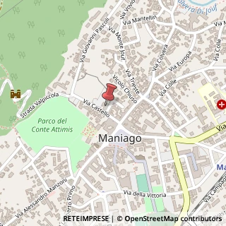 Mappa Via Castello, 20, 33085 Maniago, Pordenone (Friuli-Venezia Giulia)