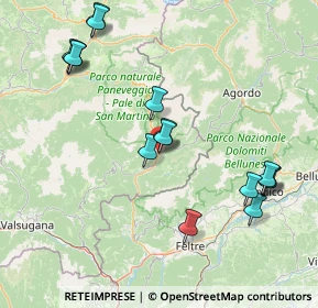 Mappa Località Primiero, 38054 Fiera di Primiero TN, Italia (17.08333)